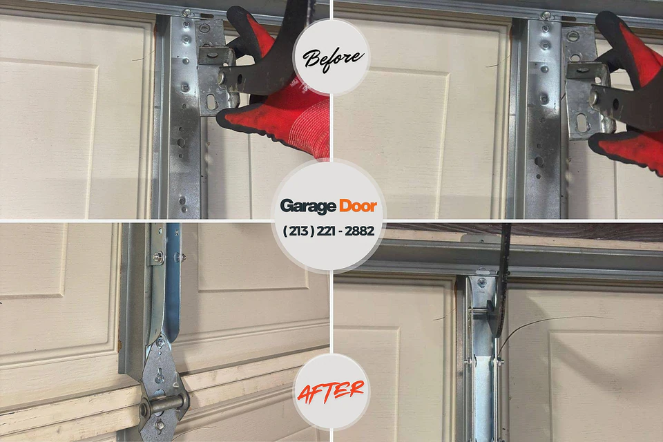 Before and after: garage door repair Wheat Ridge, CO